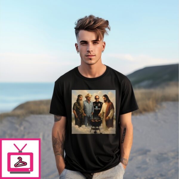 The Real Gang Meetup In Heaven Phil Robertson Dale Earnhardt Toby Keith T-Shirt