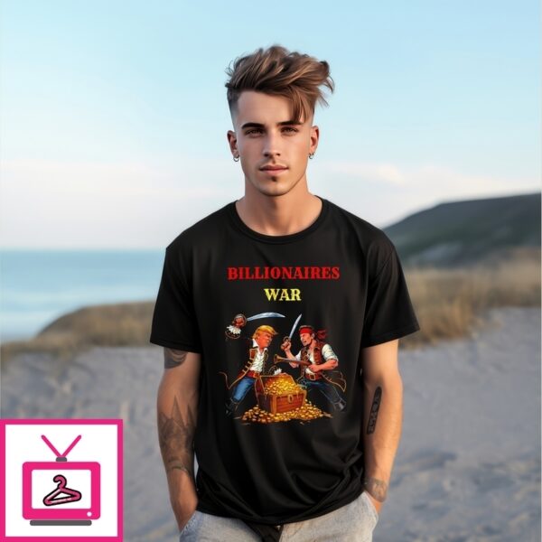 Trump Vs Musk Billionaires Wars Pirate T-Shirt