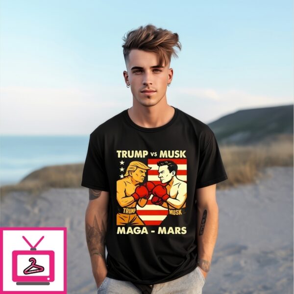 Trump Vs Musk Maga Vs Mars Boxing T-Shirt