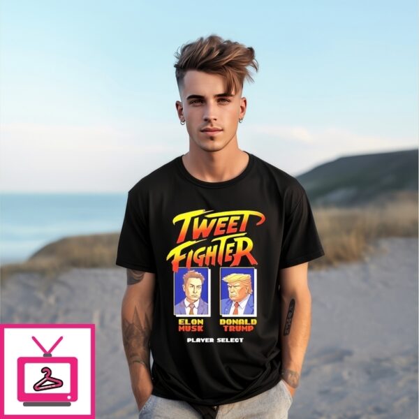 Tweet Fighter Elon Musk Vs Donald Trump Player Select T-Shirt
