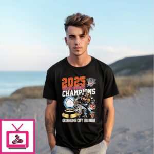Western Conference Champions Oklahoma City Thunder Nba 2025 T-Shirt