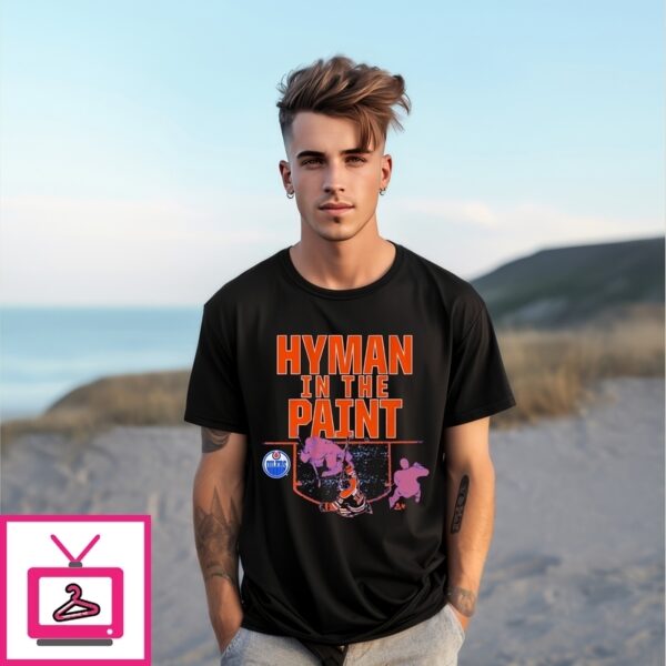 Zach Hyman Edmonton Oilers Hyman In The Paint T-Shirt