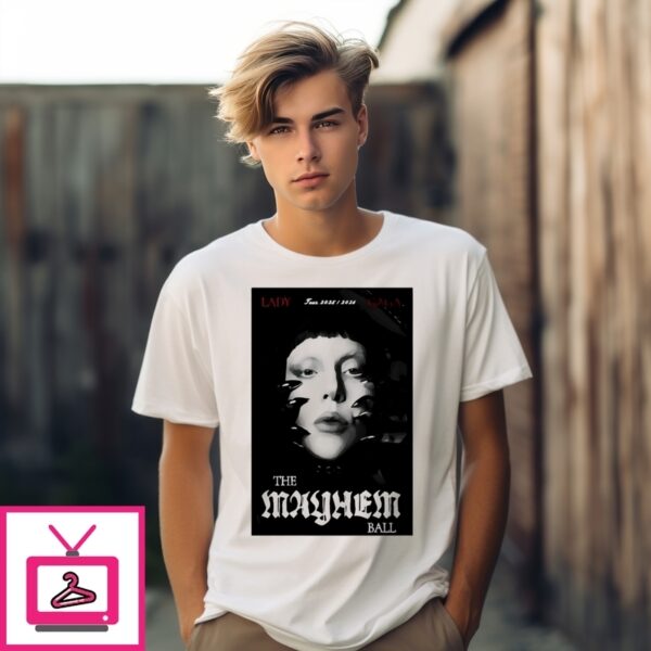 2025 Lady Gaga The Mayhem Ball Poster T-Shirt