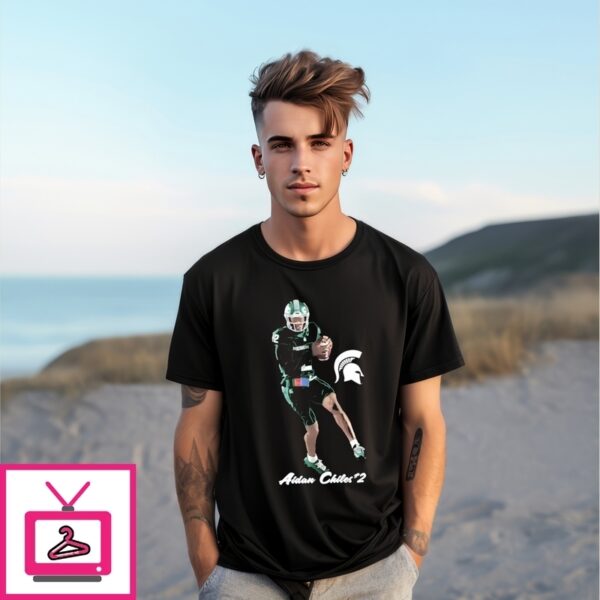 Aidan Chiles Michigan State Spartans Illustrated T-Shirt