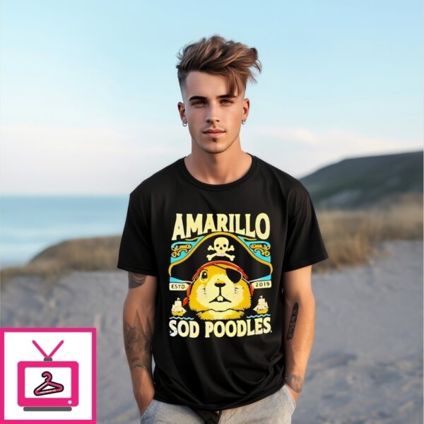 Amarillo Sod Poodles Prairie Dog Pirate T-Shirt