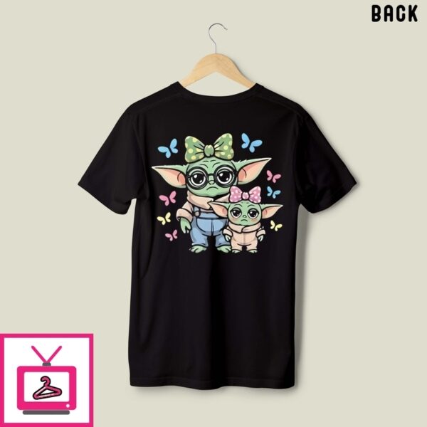 Baby Yoda My Daughter Got Her Attitude From Me I’M Idgaf And She’S Idgaf Junior Funny T-Shirt