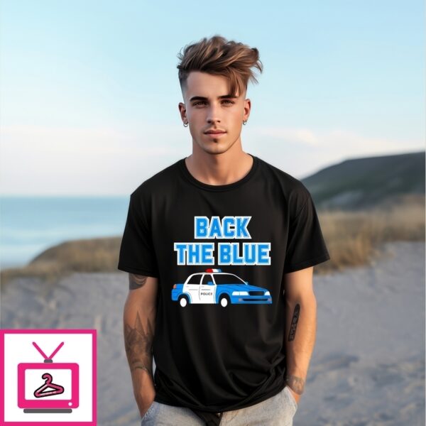 Back The Blue Police Car T-Shirt