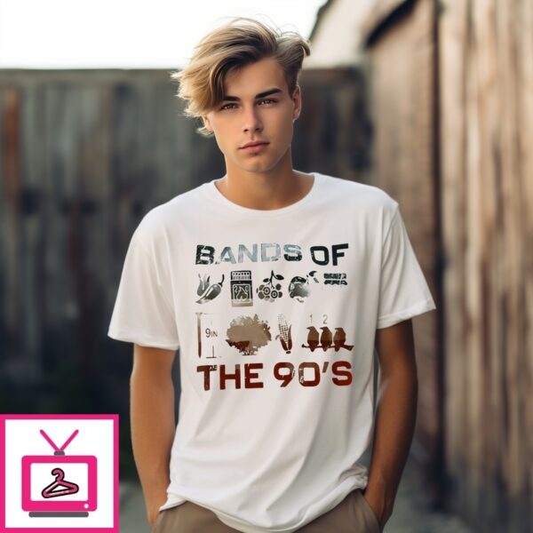 Bands Of The 90’S Red Hot Chilli Peppers Matchbox 20 Cranberries  T-Shirt