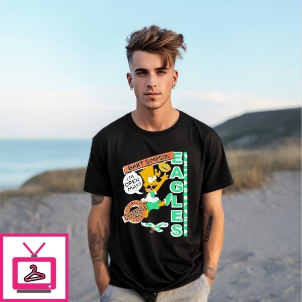 Bart Simpson Eagles Nfl T-Shirt