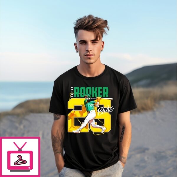 Brent Rooker Sacramento Baseball Player Collage Signature T-Shirt