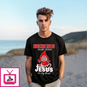 Buckeyes In My Veins Jesus In My Heart T-Shirt