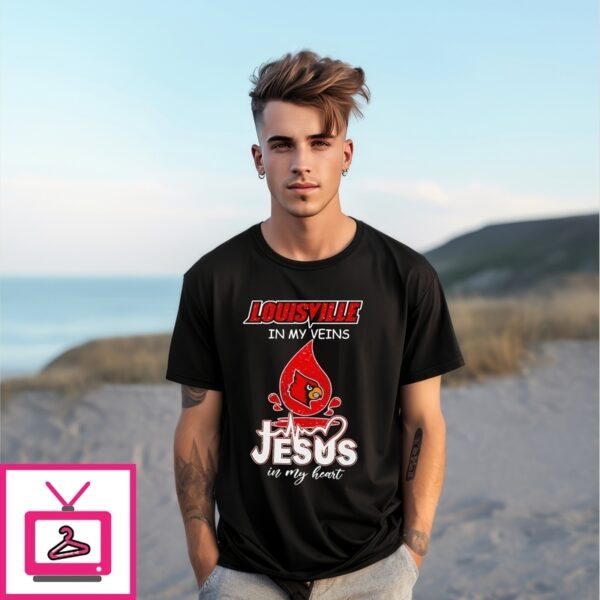 Cardinals In My Veins Jesus In My Heart T-Shirt