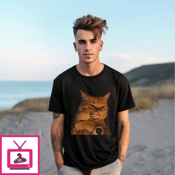 Cat Diamond Grill And Luxury Watch T-Shirt