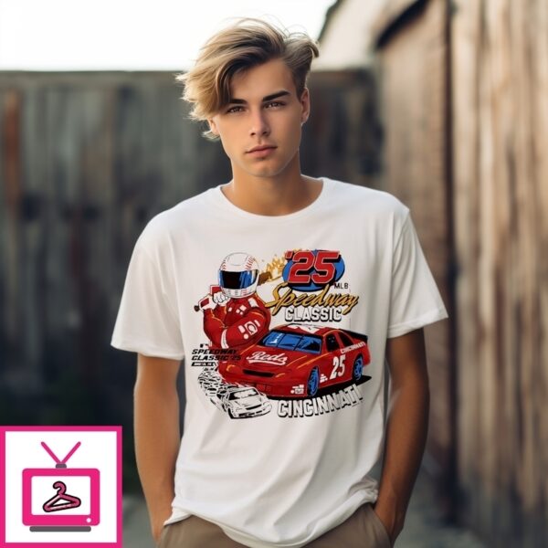 Cincinnati Reds Mlb Speedway Classic 2025 Graphic T-Shirt