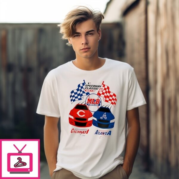 Cincinnati Reds Vs. Atlanta Braves 2025 Speedway Classic Cars T-Shirt