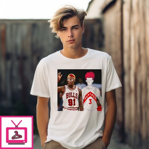 Clown Dennis Rodman Bulls X Anime T-Shirt