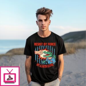 Crocodile Resist By Force Anti Alligator Alcatraz T-Shirt