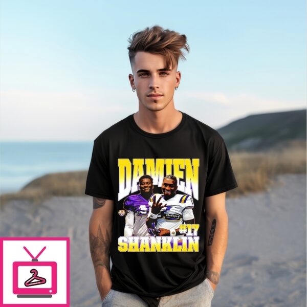 Damien Shanklin Lsu Football  Player Collage T-Shirt