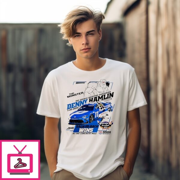 Denny Hamlin 2025 Autotrader Echopark Automotive 400 Race Win T-Shirt