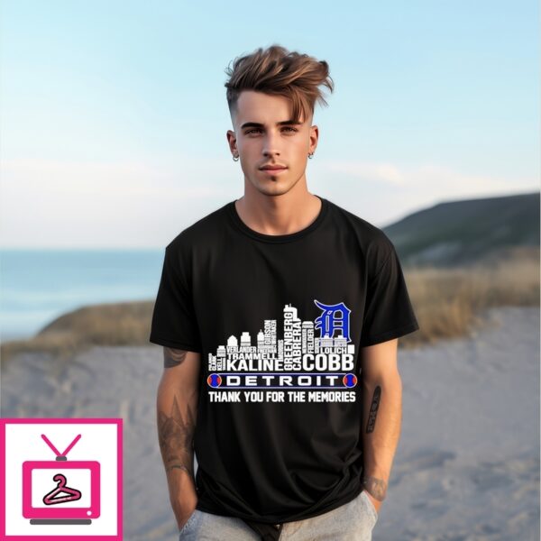 Detroit Tigers Baseball Legends Thank You For The Memories T-Shirt