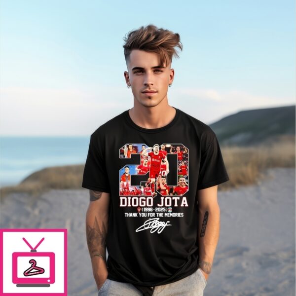 Diogo Jota 1996 2025 Thank You For The Memories Liverpool Fc Signature T-Shirt