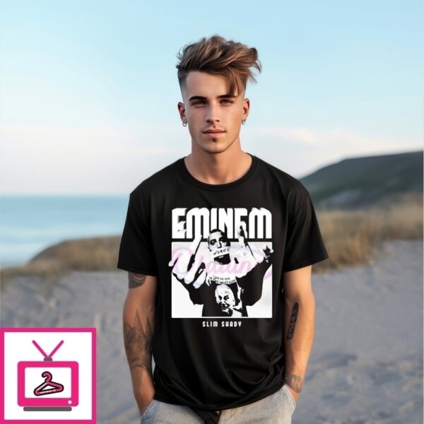 Eminem Slim Shady Middle Finger Rap Icon Vintage T-Shirt