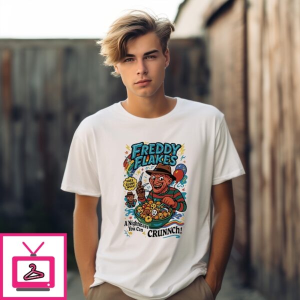 Freddy Flakes Free Glove Inside A Nightmare You Can Crunnch T-Shirt
