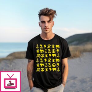 Golden Funny Symbol Skull Snake T-Shirt