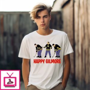 Happy Gilmore Golf Hockey Boston Bruins Cartoon T-Shirt