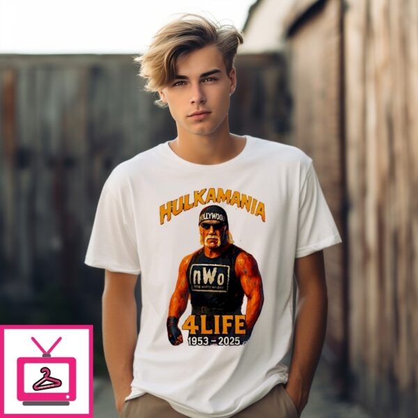 Hulk Hogan Hulkamania 4Life 1953-2025 Memorial Wrestling T-Shirt