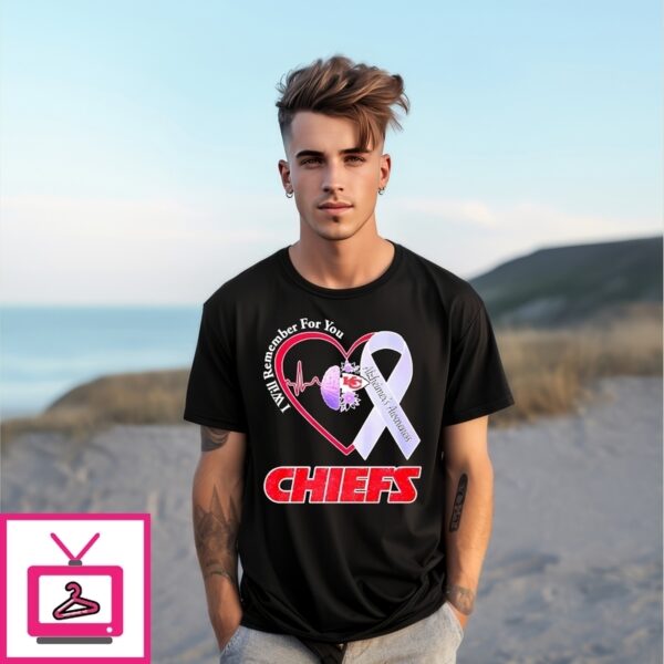 Kc Chiefs I Will Remember For You Alzheimer’S Awareness T-Shirt