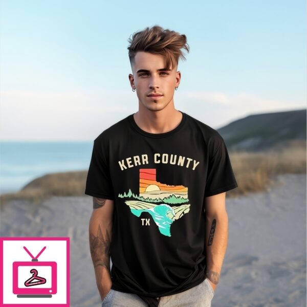 Kerr County Strong Texas Map T-Shirt