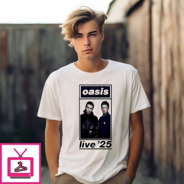 Liam Gallagher And Noel Gallagher Oasis For Cardiff Tour 2025 Live T-Shirt