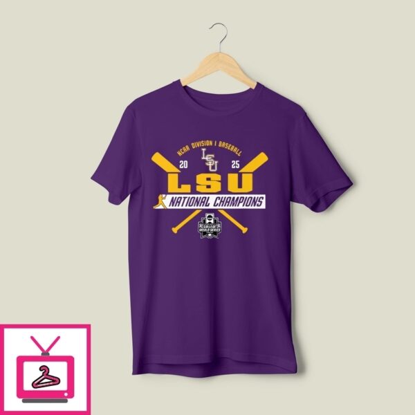 Lsu Tigers Baseball National Champs 2025 Mcws Title T-Shirt