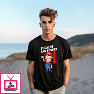 Maga The Real Suckers And Losers Caricature T-Shirt