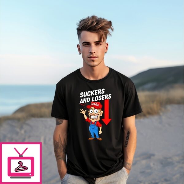 Maga The Real Suckers And Losers Caricature T-Shirt