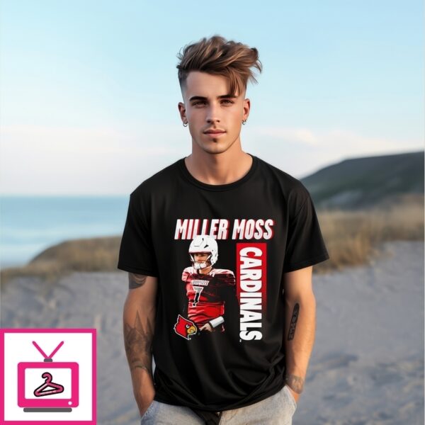 Miller Moss Louisville Cardinals Portrait T-Shirt