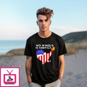 No Kings In America Cat Usa Protest Save Democracy T-Shirt