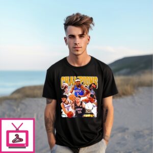 Okc Thunder Champions 2025 Team Collage T-Shirt
