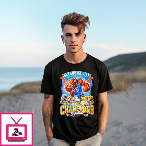 Okc Thunder Nba Finals Champions 2025 Mascot T-Shirt