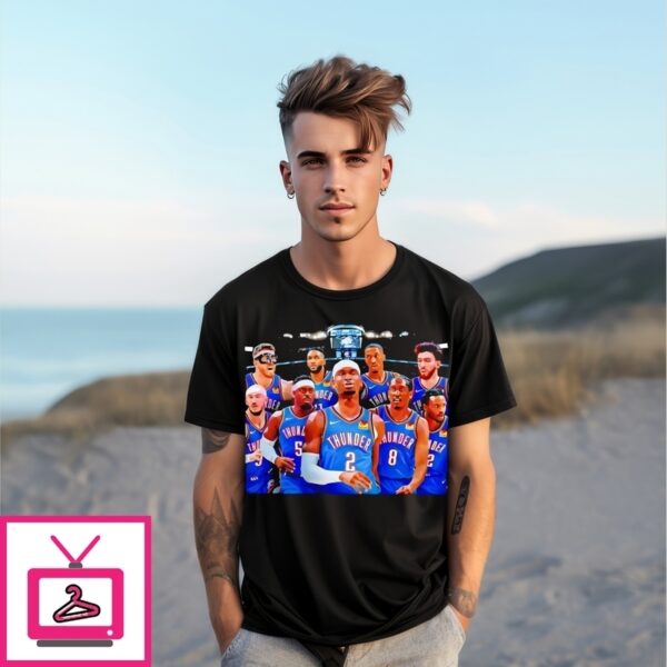 Oklahoma City Thunder Team Champions 2025 Nba Finals Basketball T-Shirt