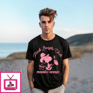 Pink Beagle Club Snoopy Friendly Cowboy T-Shirt