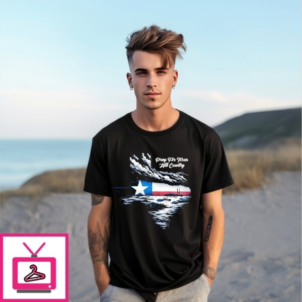 Pray For Texas Texas Hill Country Map T-Shirt