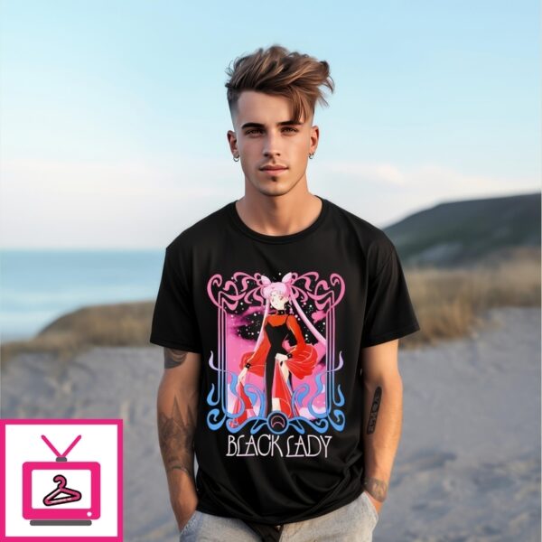 Pretty Guardian Sailor Moon Black Lady Girls T-Shirt