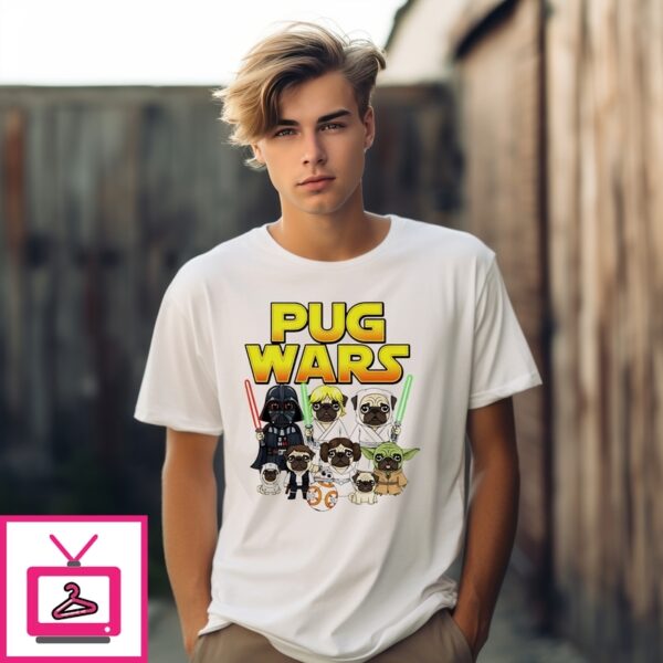 Pug Wars Parody Dog Star War T-Shirt