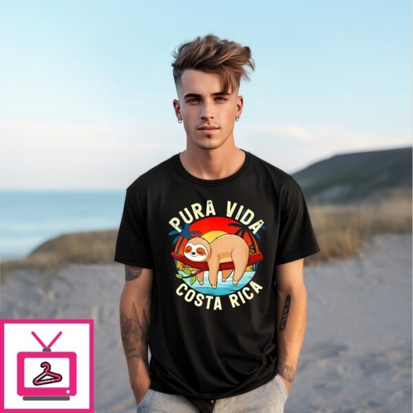 Pura Vida Costa Rica Sloth Vintage T-Shirt