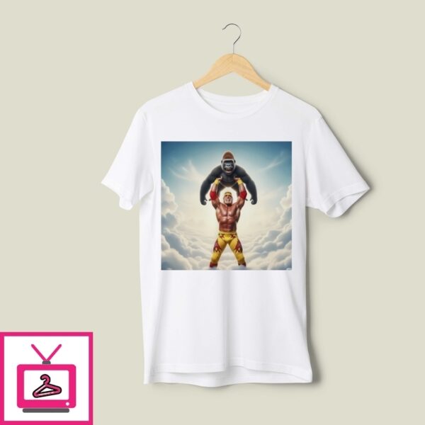 Rip Hulk Hogan And Harambe Legend In Heaven T-Shirt