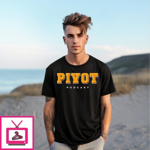 Ryan Clark Wearing Pivot Podcast T-Shirt