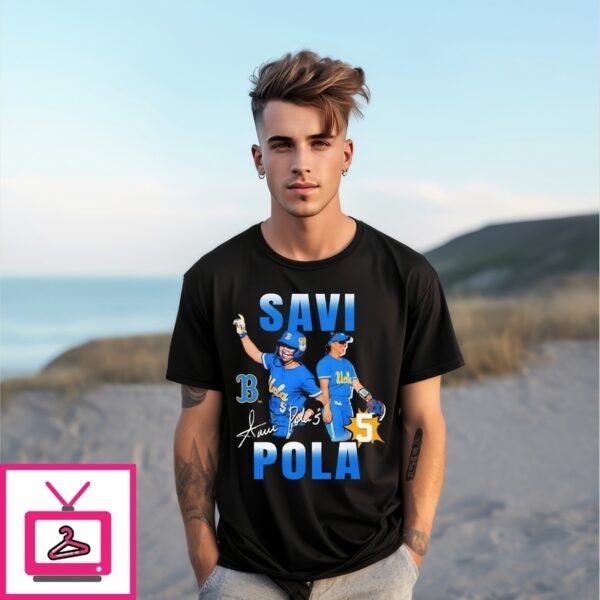 Savannah Pola Ucla Bruins Baseball Signature Graphic  T-Shirt