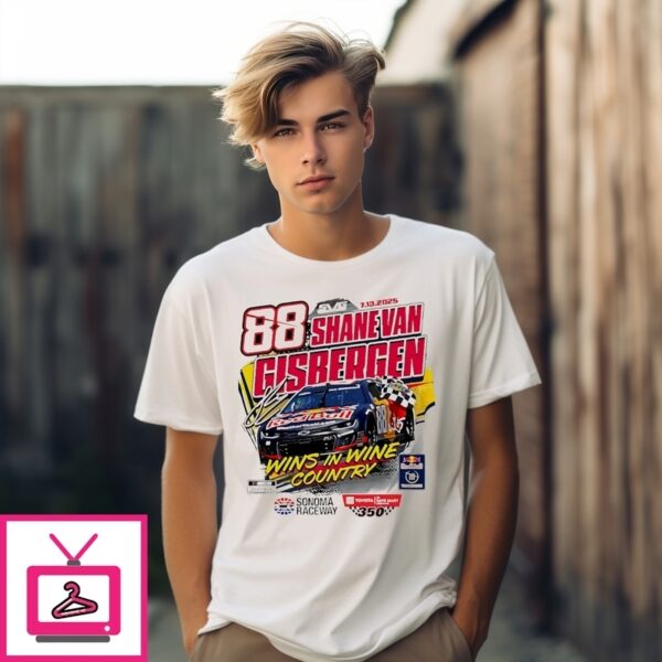 Shane Van Gisbergen  2025 Toyota Savemart 350 Race Win Signature T-Shirt